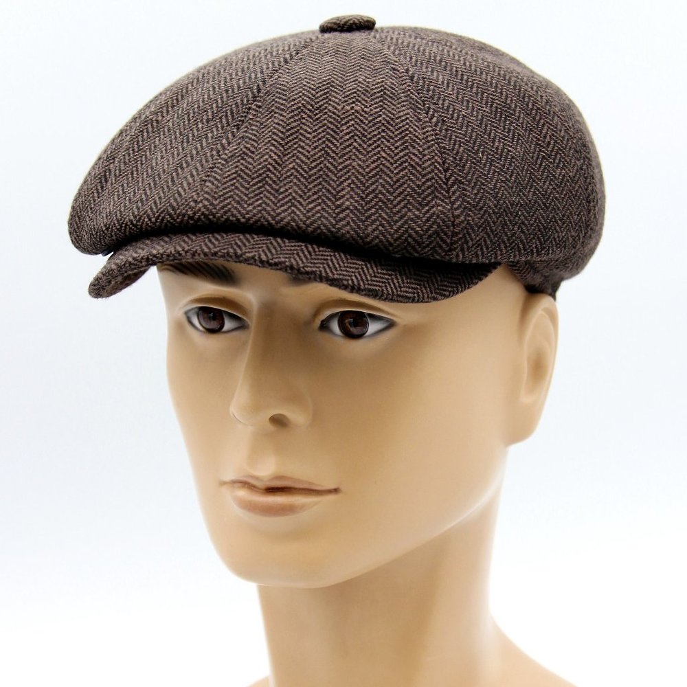 Brown Newsboy Hat